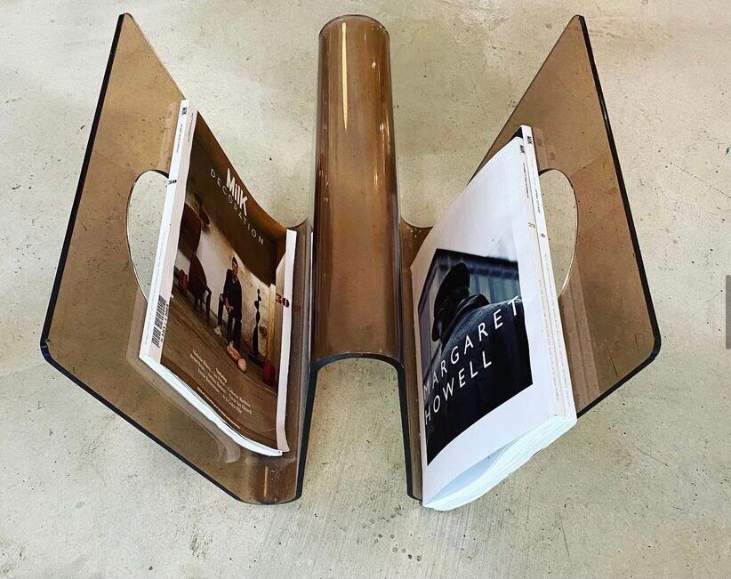 Michel Dumas magazine holder for Roche Bobois