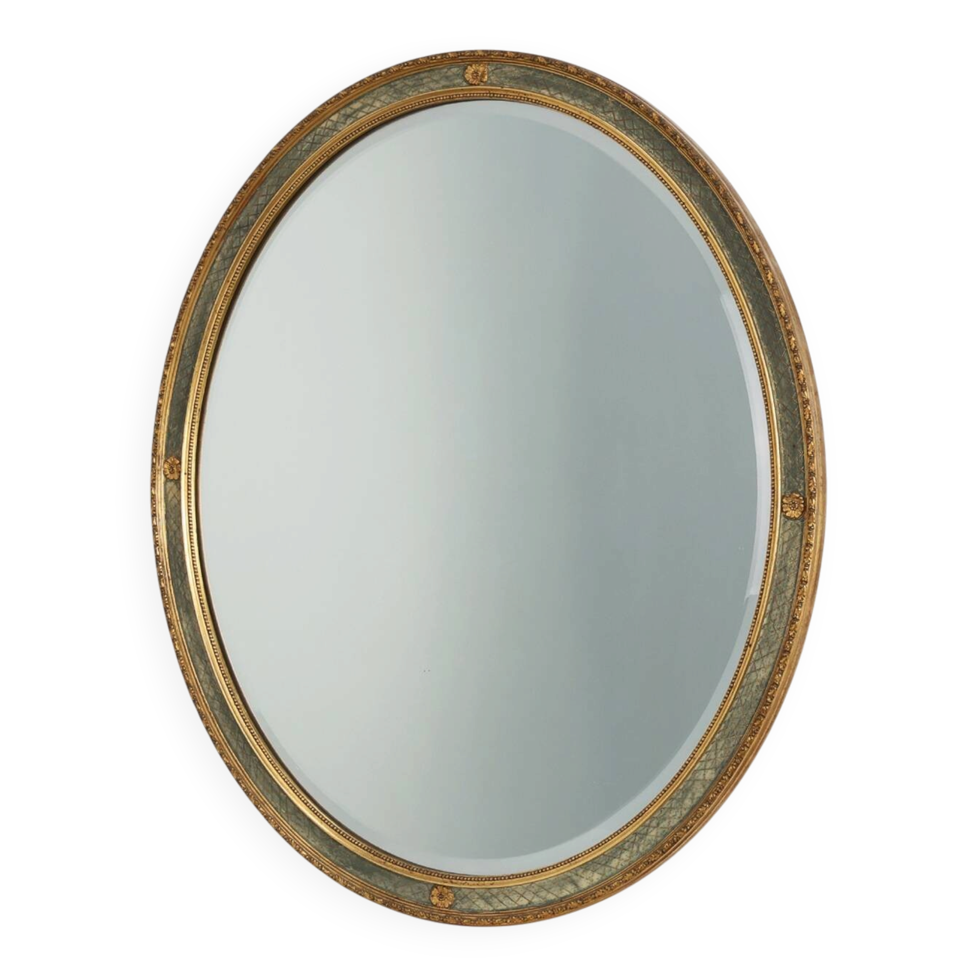 Oval Giltwood Mirror by Pieterman, The Netherlands 1960s