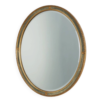 Oval Giltwood Mirror by Pieterman, The Netherlands 1960s