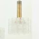 Mid-Century Modern Murano Ice Glass Triple Pendant Light from Doria, 1960s