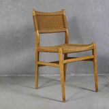 Vintage Cord Woven Chair, Denmark, 1960s