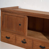 Old low cabinet with sliding doors – Taishō / Showa period (c. 1920-1970) #12