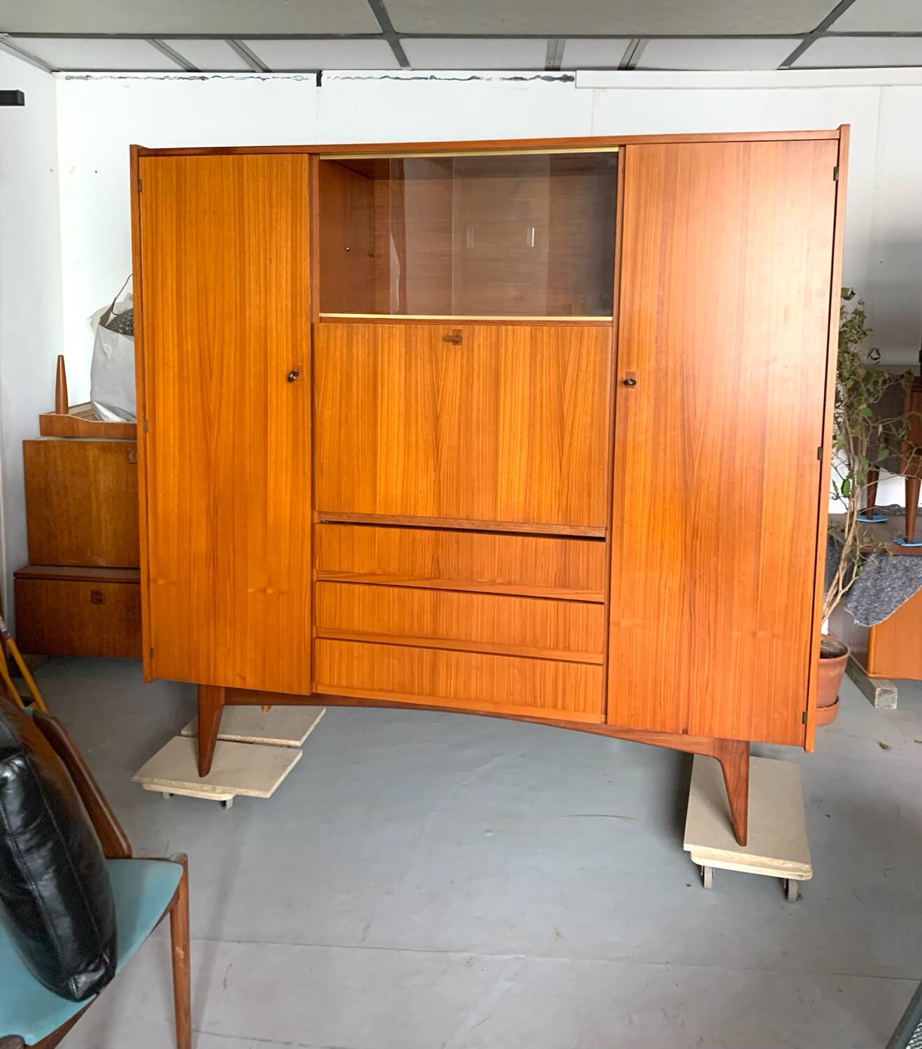 Vintage Scandinavian teak wardrobe