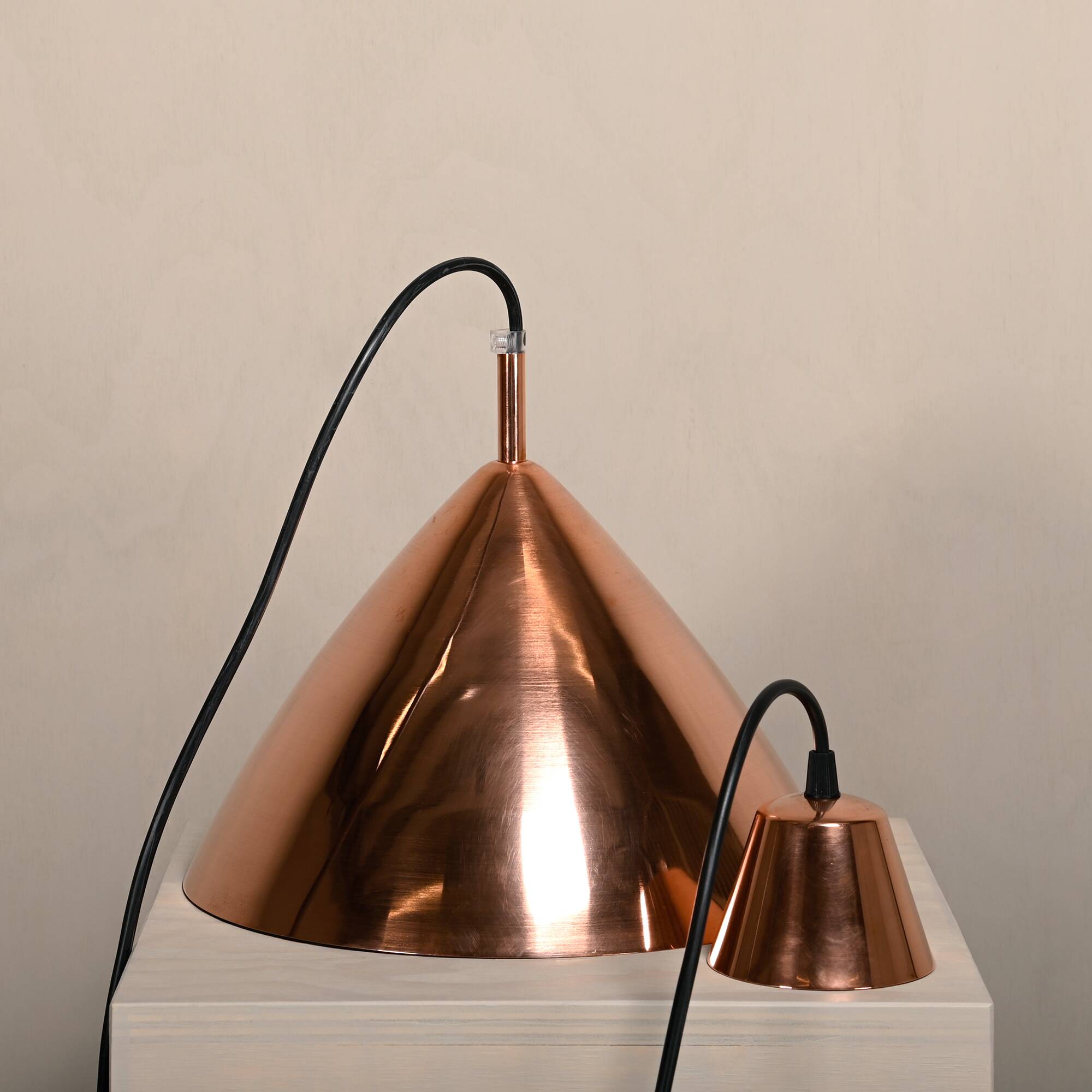 Solid Copper Ceiling Lamp by Lisa Johansson-Pape for Orno, Finland