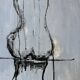 Signed oil on canvas painting of a female portrait "back study in Indian ink"
