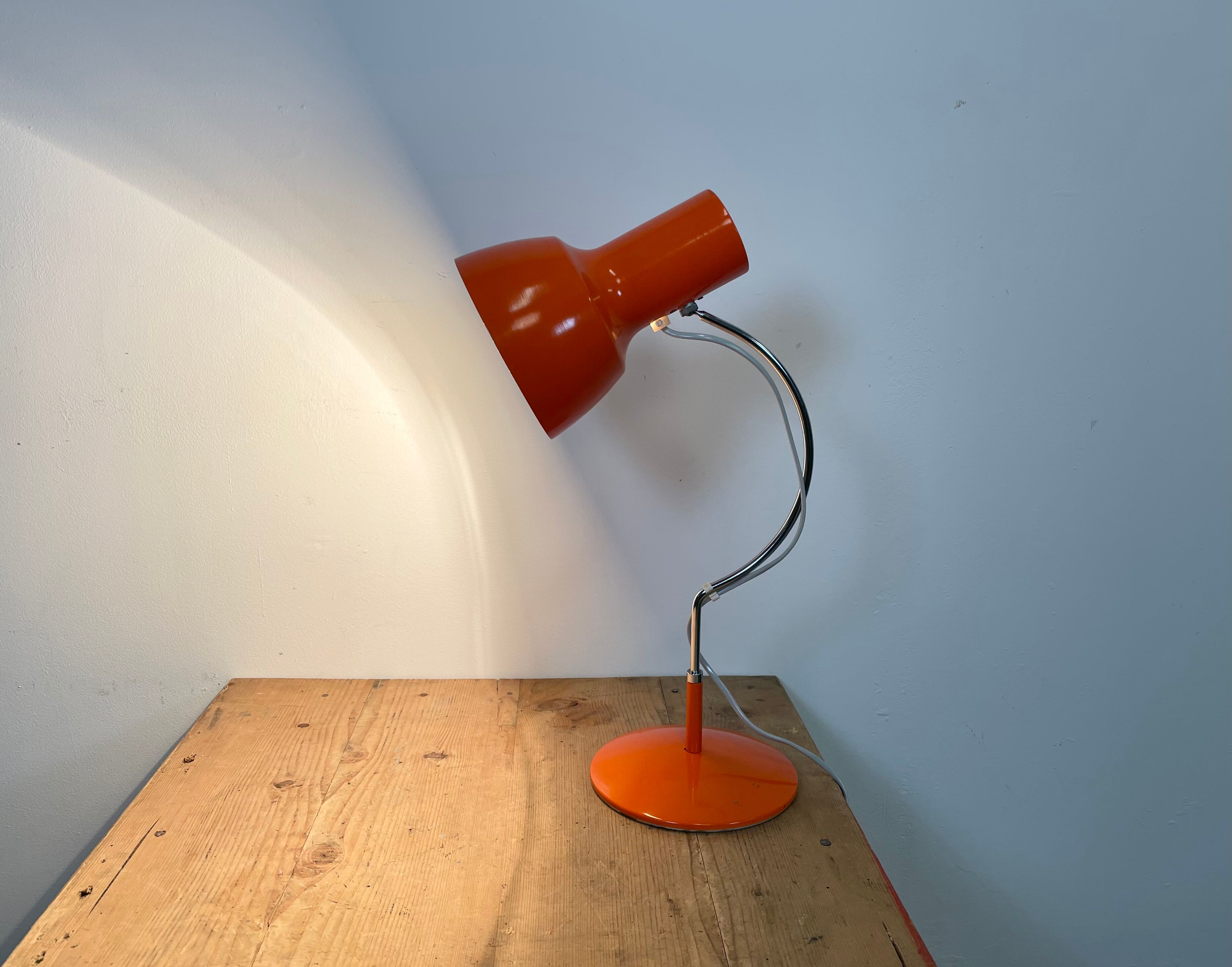 Orange Table Lamp by Josef Hurka for Napako, 1960s