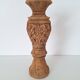 Carved solid wood vase