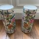 Paire vase rouleau porcelaine de Chine