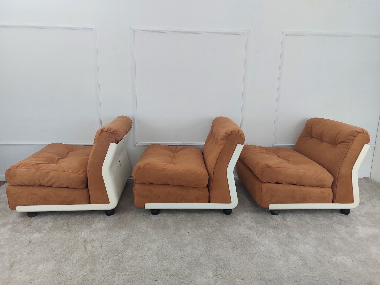 3 Amanta armchairs by Mario Bellini for C&B Italia (reupholstered)