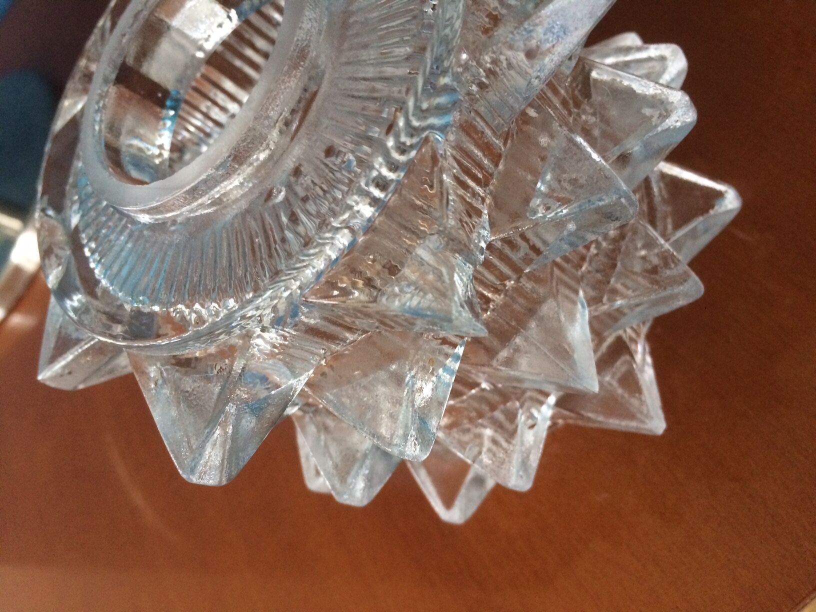 Chiseled glass hanging