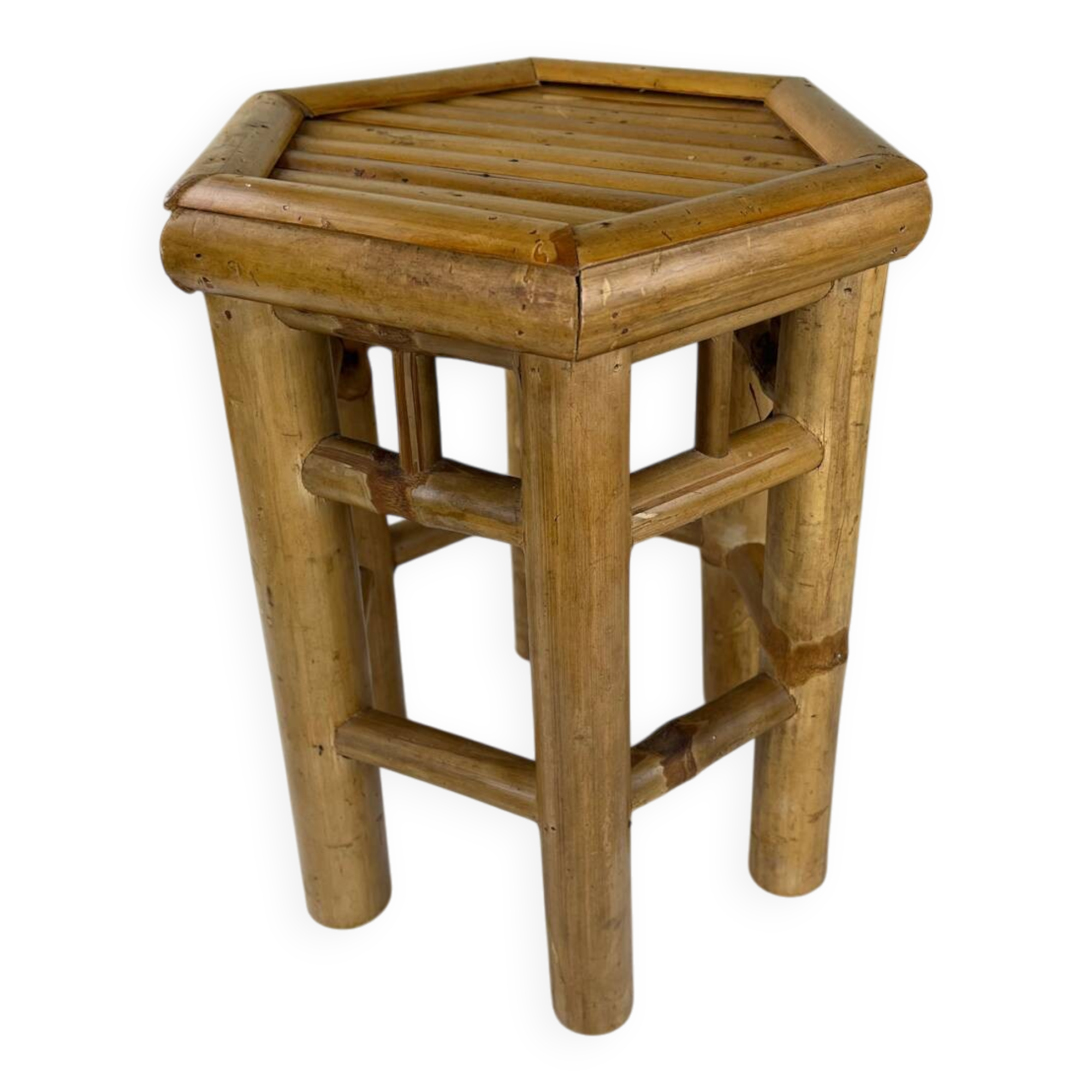 Vintage bamboo side table