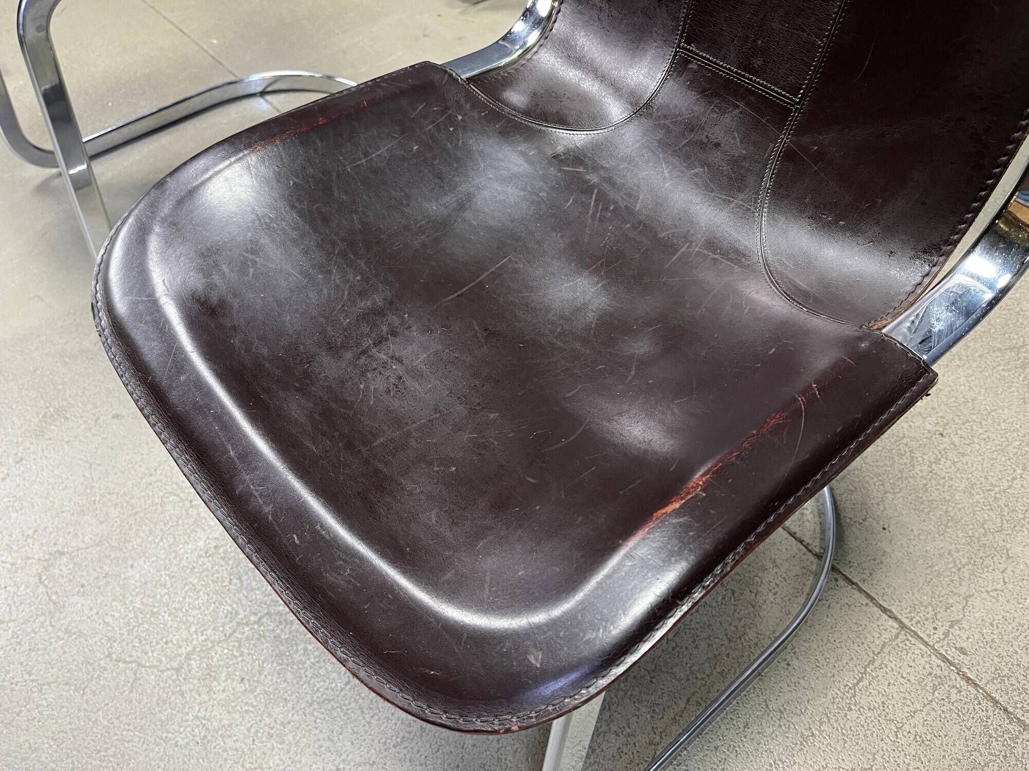 Vintage dining chairs by Willy Rizzo for Cidue, set of 5, 1970s
