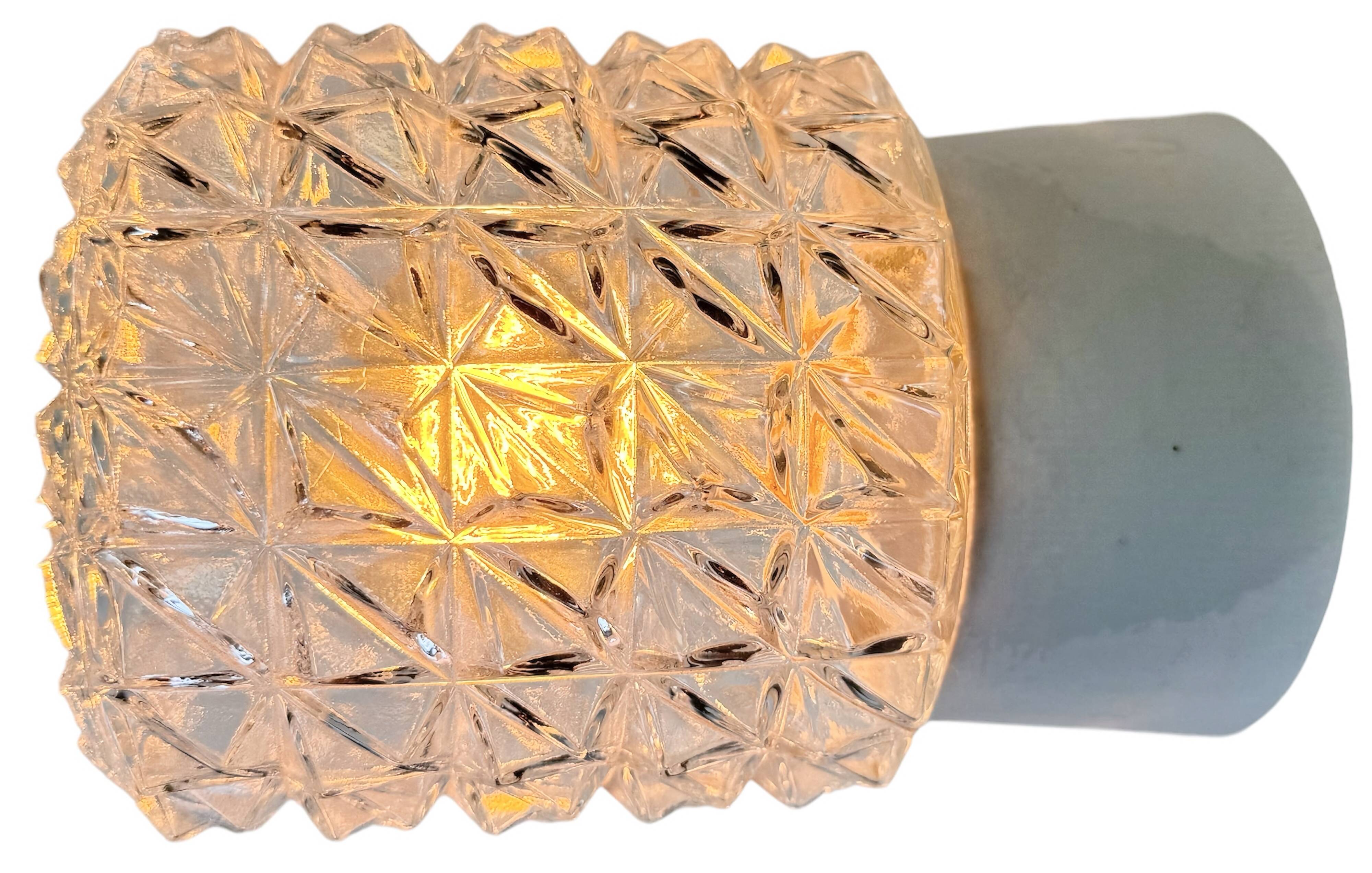 Vintage White Porcelain Ceiling Light, 1970s