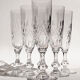 11 champagne flutes on foot in crystal saint louis collection messina model of 1973. stamped