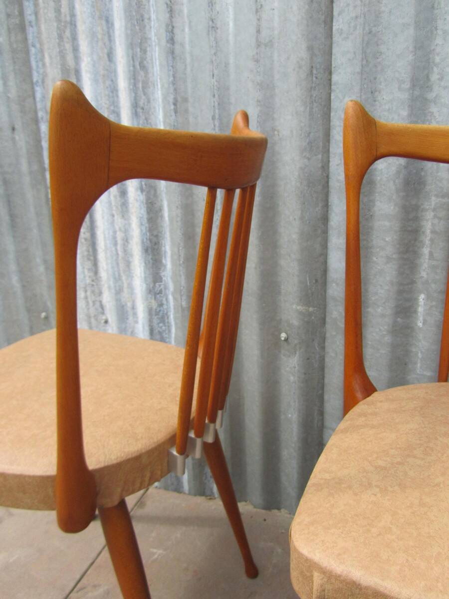 Mid-Century Dutch Organic Design Chairs from Stevens, 1950s, Set of 3