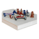 Lot de 6 repose-couteaux teckel en céramique émaillée