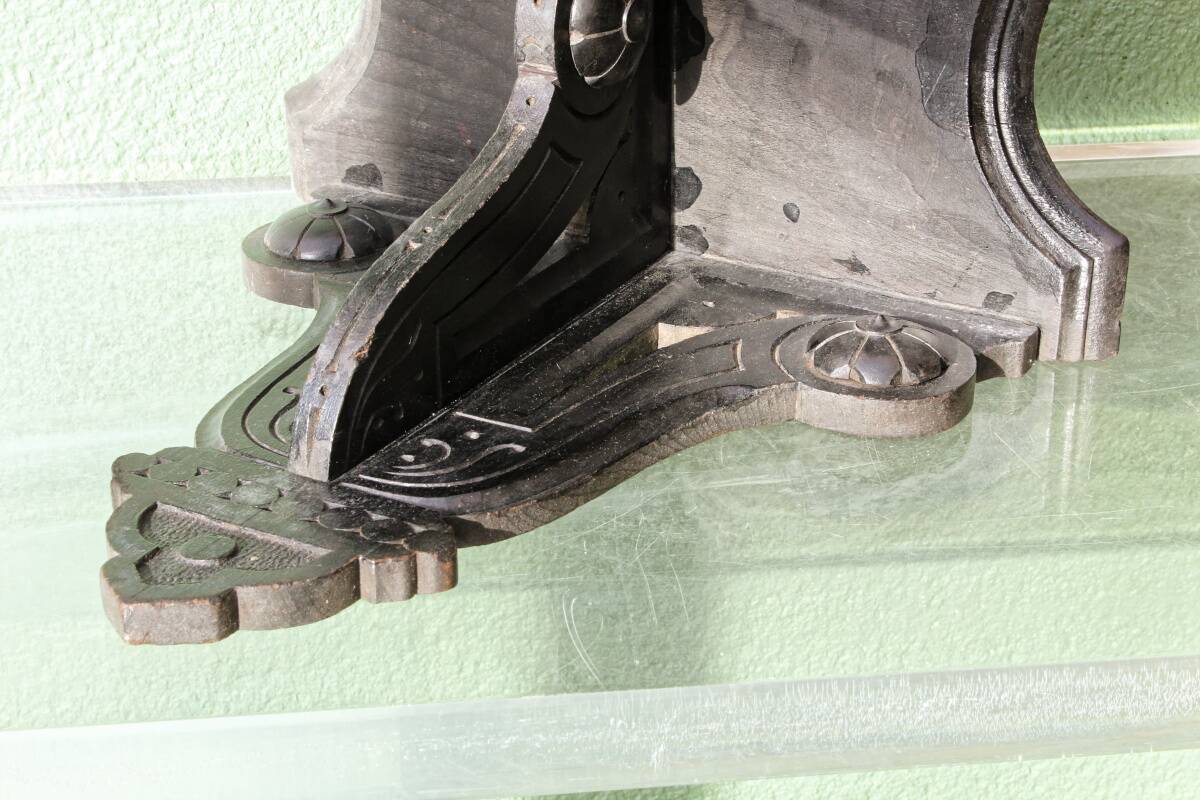 Napoleon III wall console in blackened wood