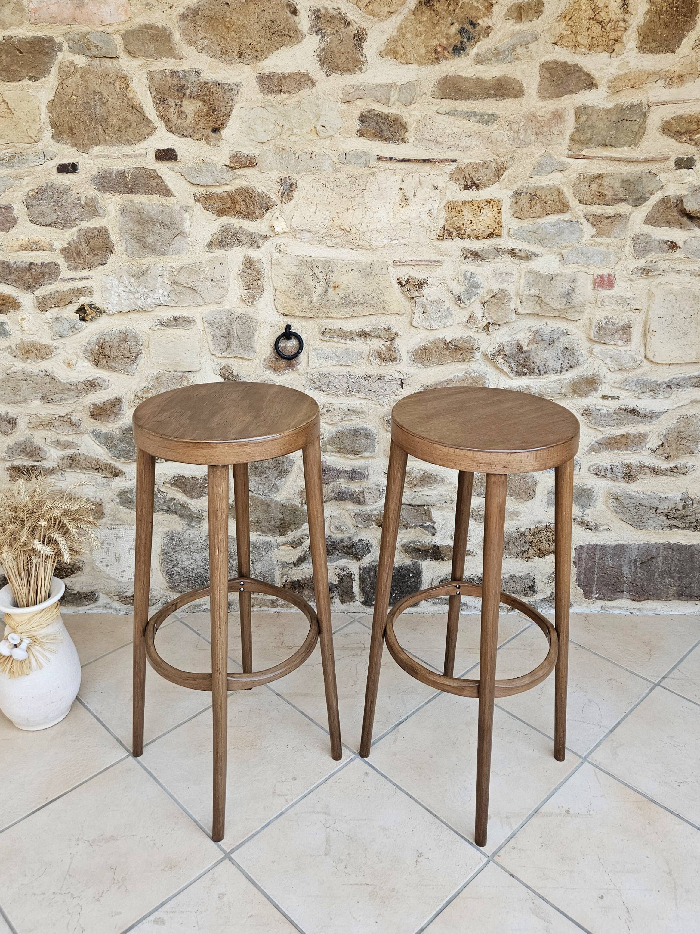 Paire tabourets hauts Baumann