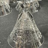 6 engraved light crystal glasses