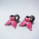 Pair of two-tone ceramic candle holders from Vallauris 50s