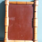 Turned wooden frame mirror 19.5 x 14