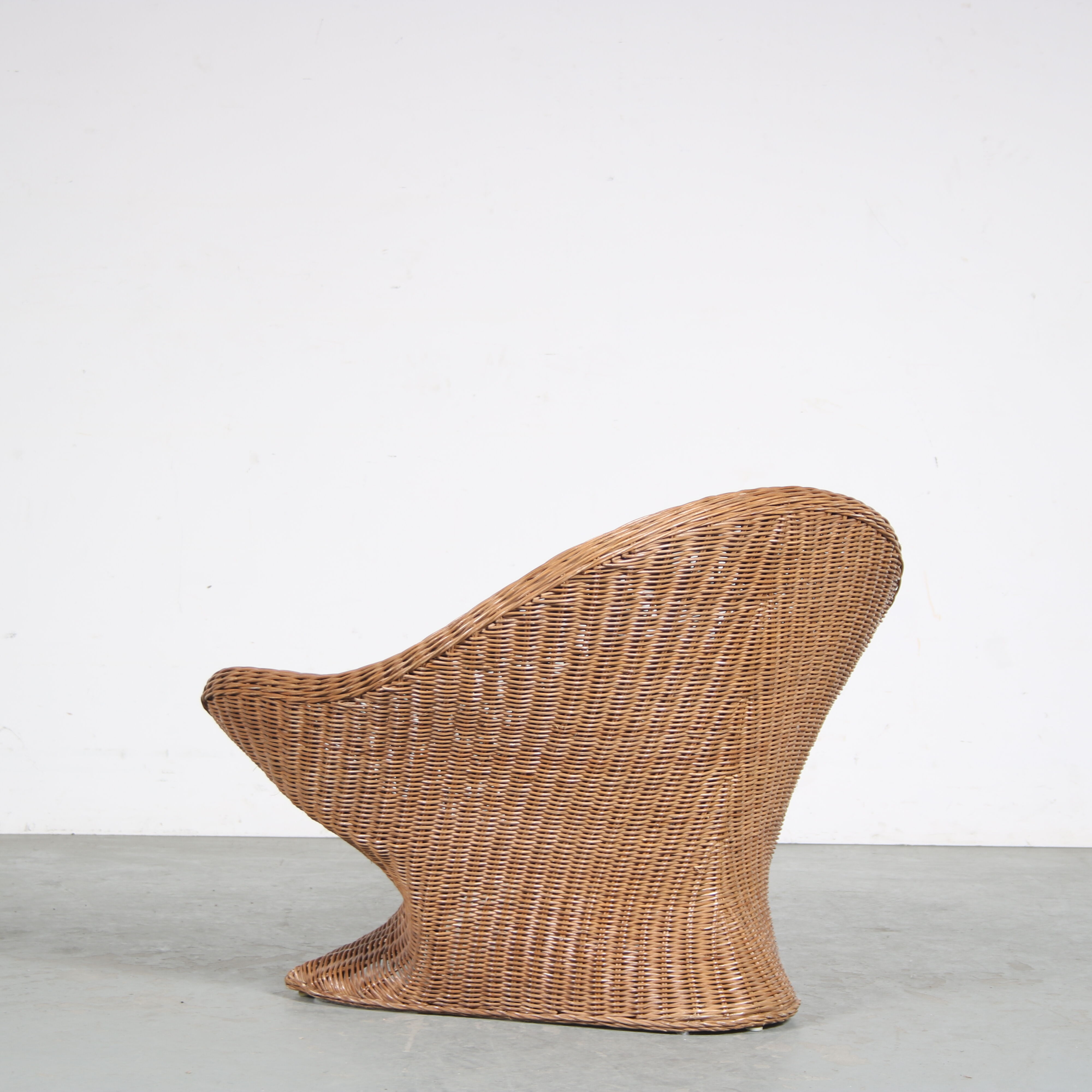 1970s Wicker Lotus chair from the Netherlands