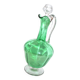 Green Venetian-ribbed crystal decanter – antique wine pitcher