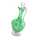 Green Venetian-ribbed crystal decanter – antique wine pitcher