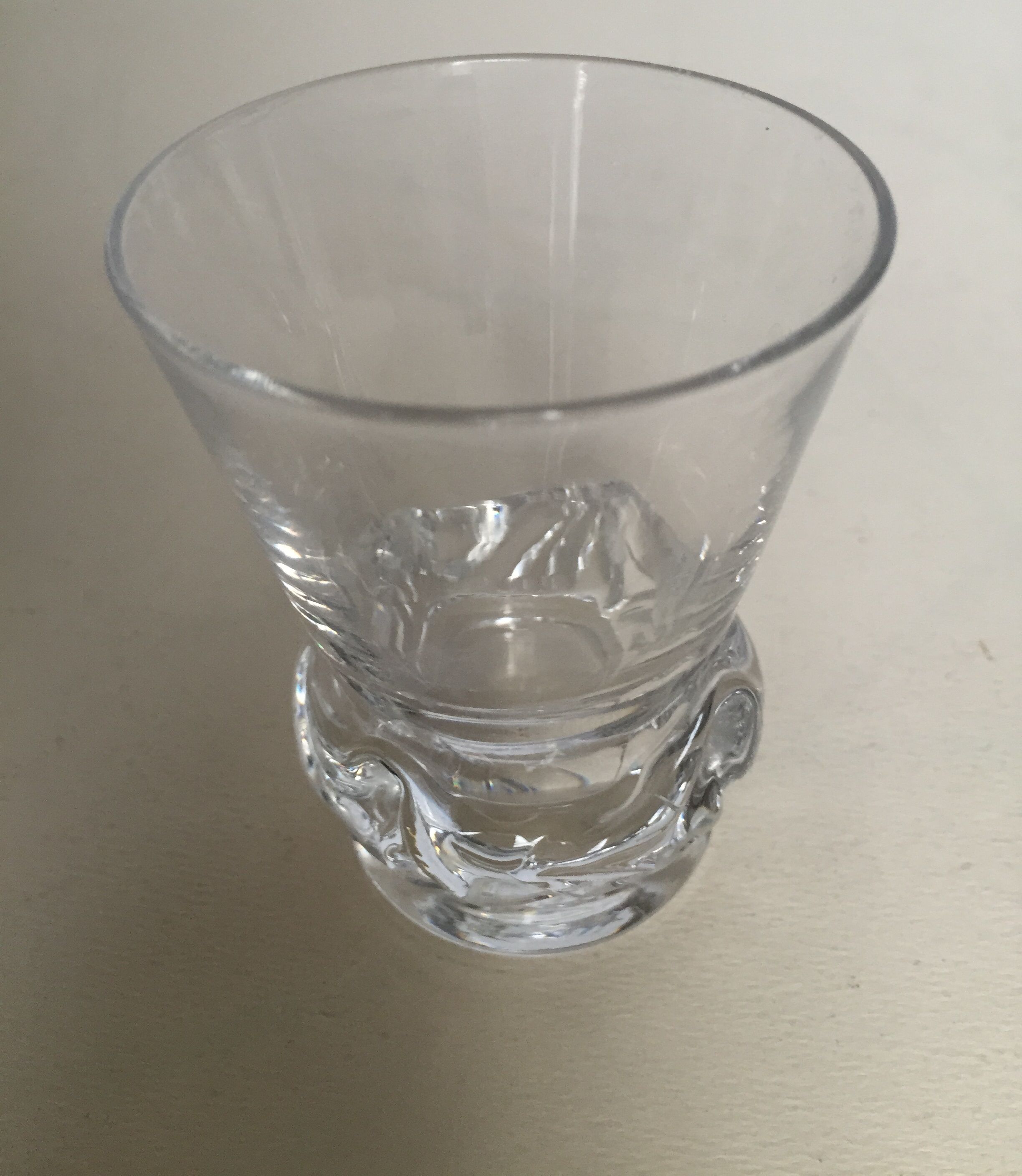 Set of six Daum glasses