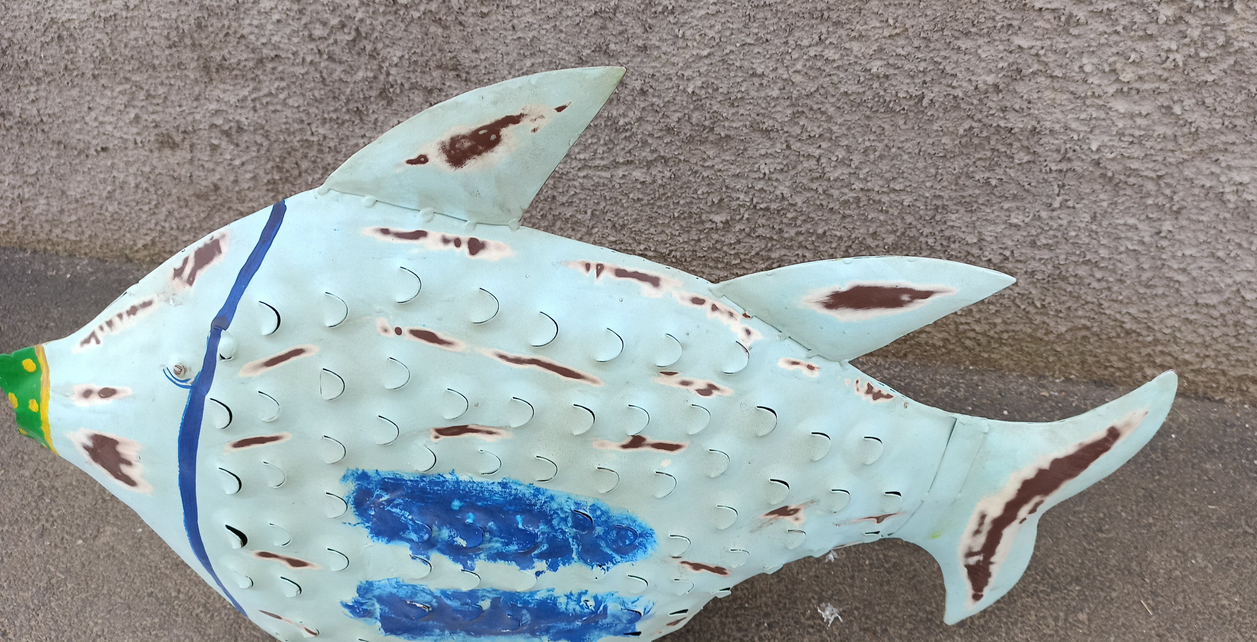 Blue metal fish