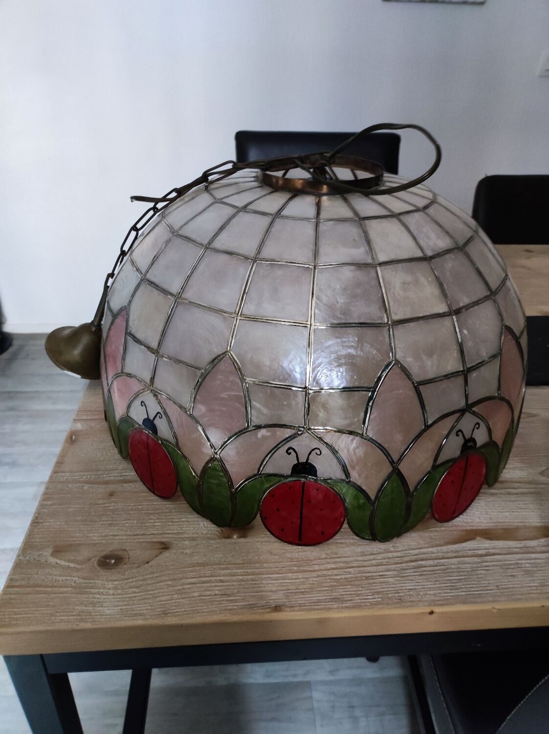 Ladybug mother-of-pearl chandelier