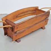 Brutalist Rope Magazine Rack, 1960s