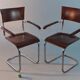Paire de chaises Mücke Melder, Bauhaus Tchèque 1930s