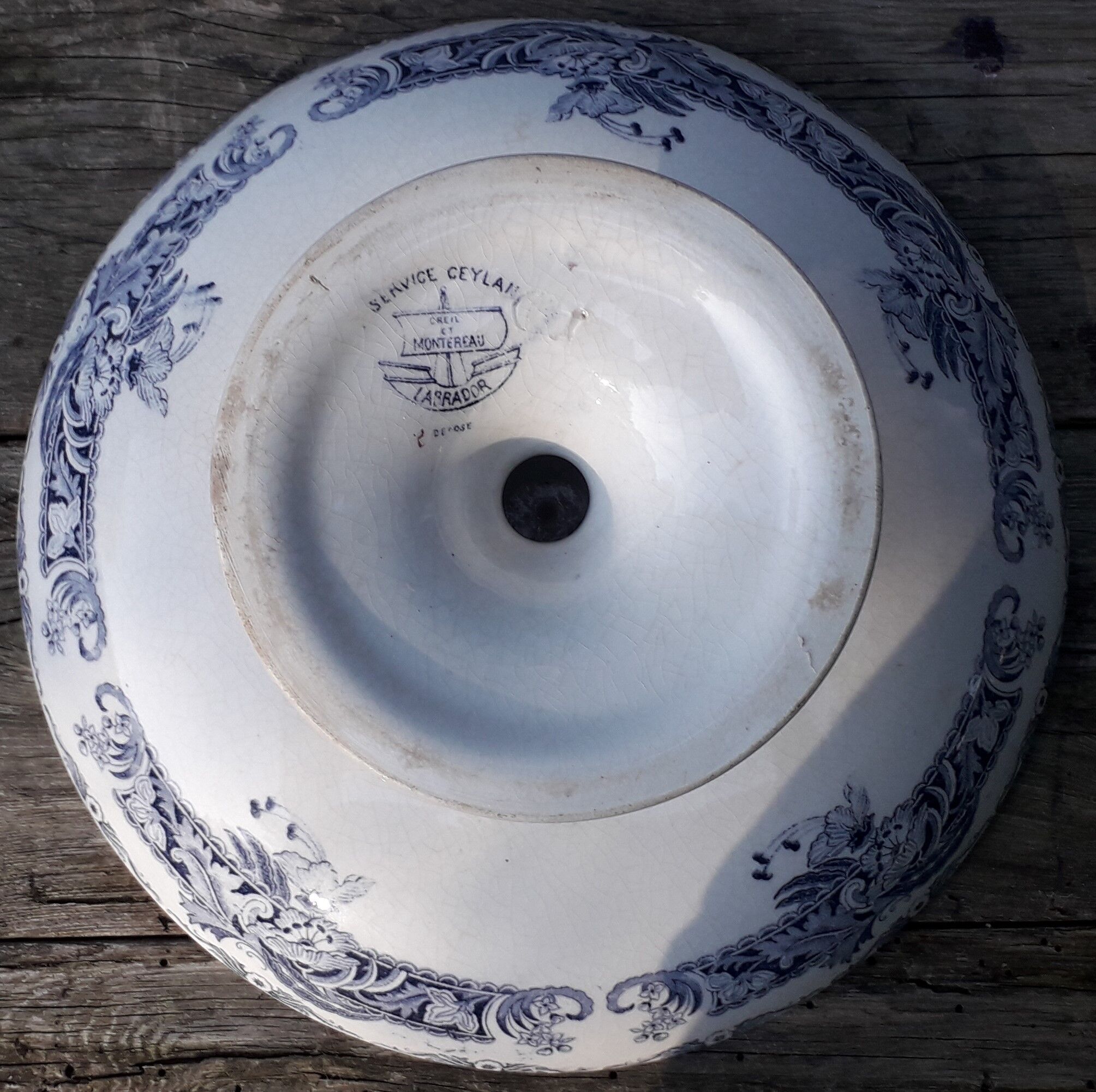 compotier earthenware CREIL and MONTEREAU