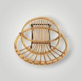 Fauteuil vintage pour enfant en bambou et rotin