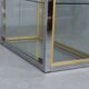 Vitrine vintage métal chromé et doré par Renato Zevi