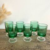 6 vintage Luminarc France liqueur glasses