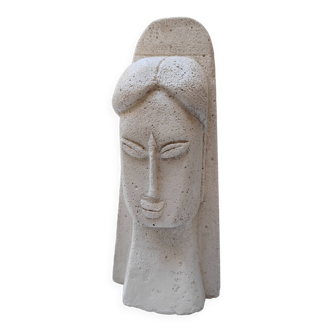 Woman's head sculpture