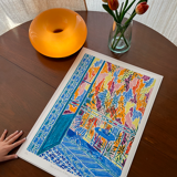 'Dream of Riviera Xii, Balcony to Endless Skies Print'