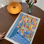 'Dream of Riviera Xii, Balcony to Endless Skies Print'