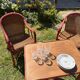 Salon de jardin en rotin vintage