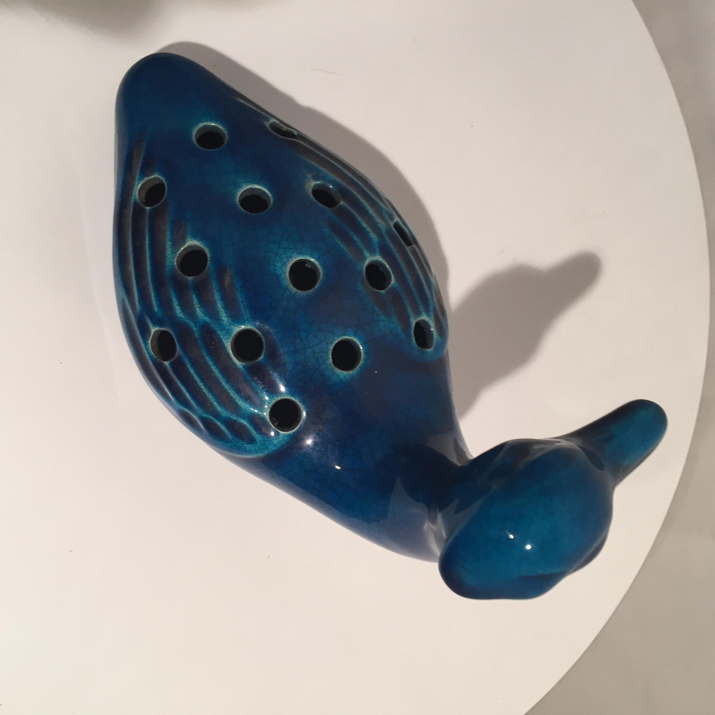 Blue duck ceramic.