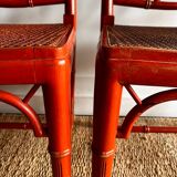 2 Faux Bamboo Dining chairs Chippendale Jonathan Adler