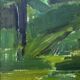 Vintage Modernists Landscape Oil on Canvas signed by F.H. 1950s