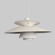 PH5 white pendant model by Poul Henningsen for Louis Poulsen, Denmark 1960