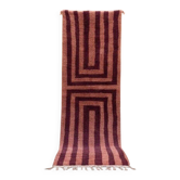 Tapis berbere fait main artisanal de couloir taille 75 x 300 cm