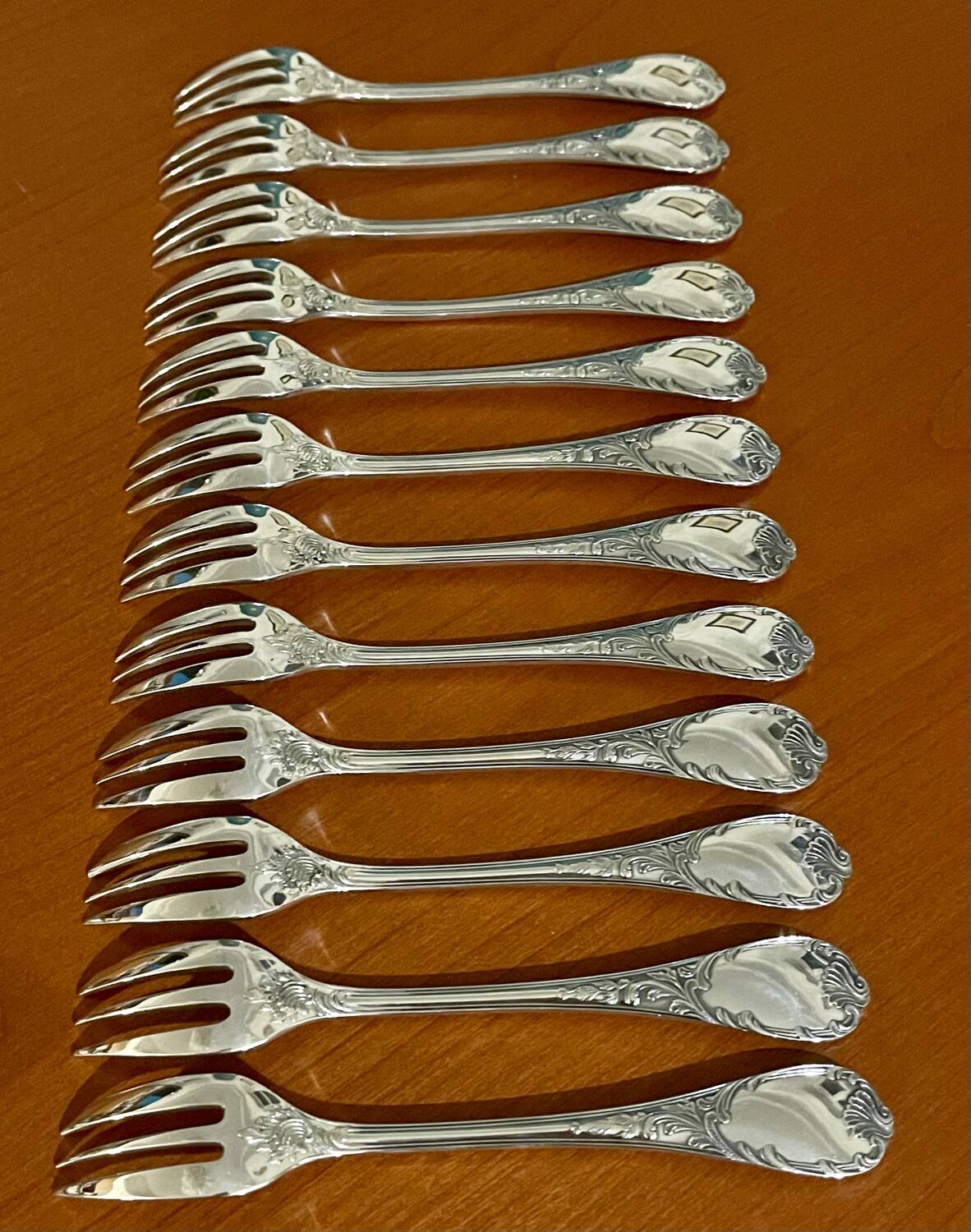 Christofle Marly 12 cake forks new condition