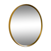 Miroir rond vintage avec bord "doré"