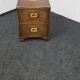 Table de chevet en bois vintage de campagne militaire par Reprodux England