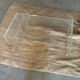 Vintage coffee table in curved transparent plexiglass – 70s/80s
